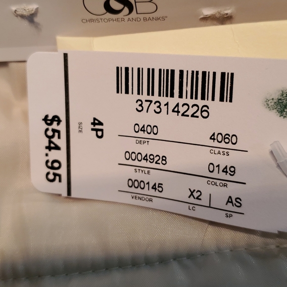 Christopher & Banks Beige Mid Rise Everyday Trouser Dreas Pant New With Tags - Picture 2 of 5